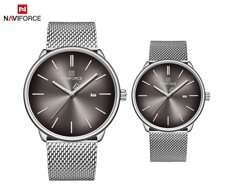 NAVIFORCE Couple montre hommes montre Simple de luxe Quartz montre-bracelet femmes horloge pour mâle femelle étanche amoureux mince montre: SB MEN and WOMEN