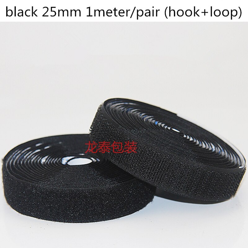 1 Meter/Pairs Sterke Lijm zelfklevende Klittenbandsluiting Tape nylon sticker lijm met Lijm voor DIY 20/ 25/30/40/50mm