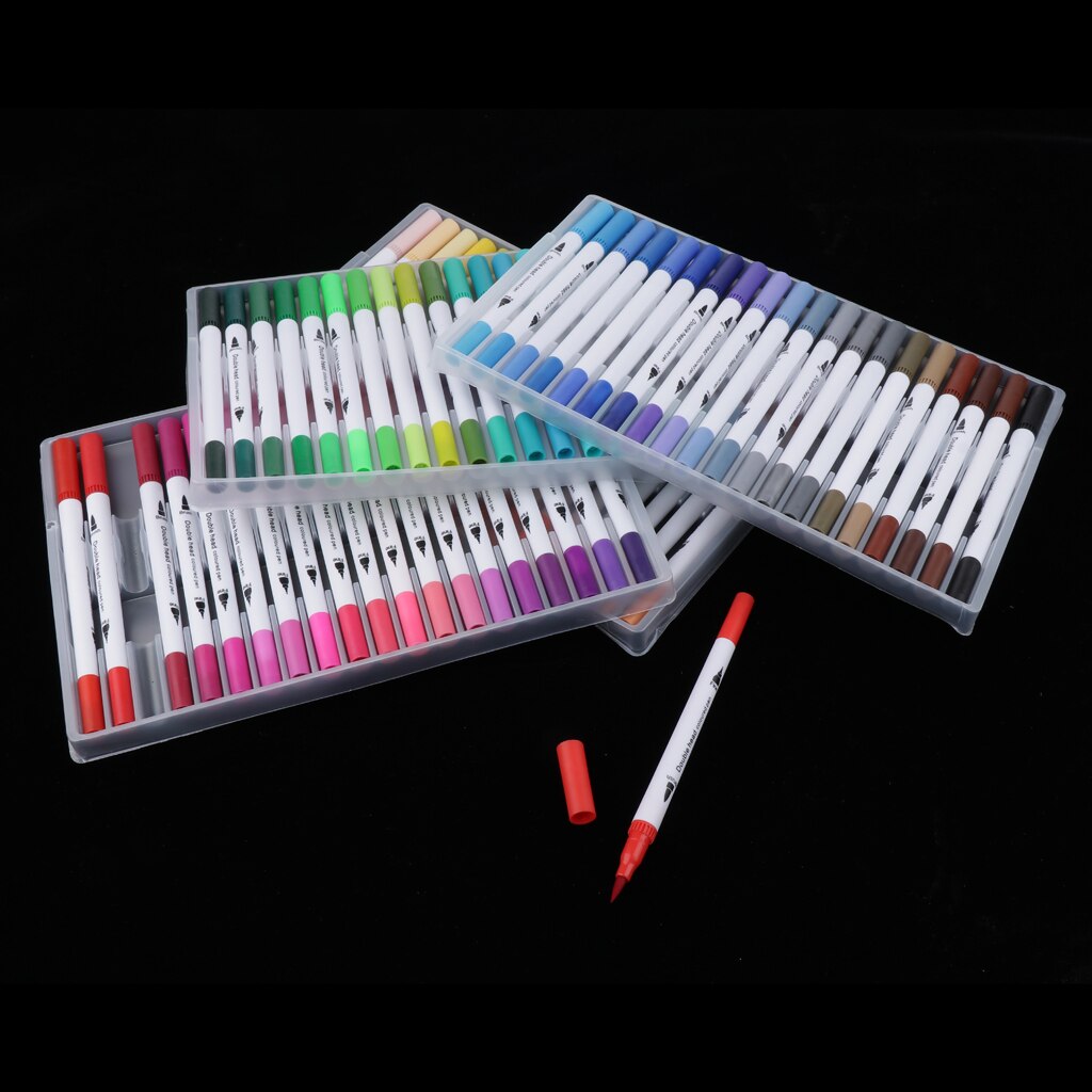 Shuttle Art 3D Textielverf Set, 66 Kleuren, Permanente Verf met Penselen en Sjablonen, Glow in the Dark, Glitter & Metallic Kleuren voor T-shirts, Textiel, Glas & Hout