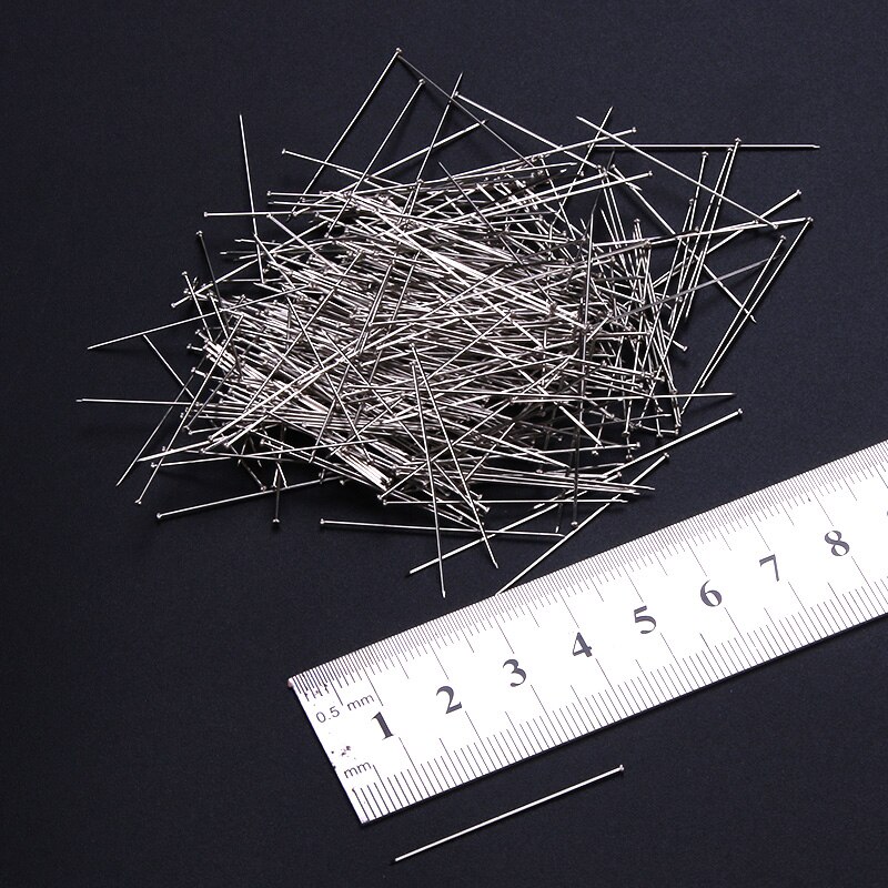 400 Pcs/ Boxed 35mm Stainless Steel Sewing Pins Dressmaker Straight Quilting Pins Fine Satin Head Pins For Jewelry Making Sewing