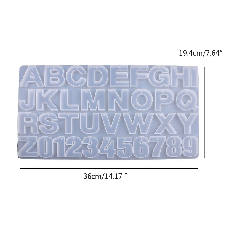 English Alphabet 0-9 Numbers Keychain Mould Silicone Epoxy Resin Molds DIY Pendant Jewellery Making Keychain Decor R7RF