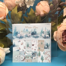 24 kpl/pakkaus 6*6 tuuman talviajan kuviollinen paperipakkaus scrapbooking diy suunnittelijakortti päiväkirjaprojektin kirjelehtiö
