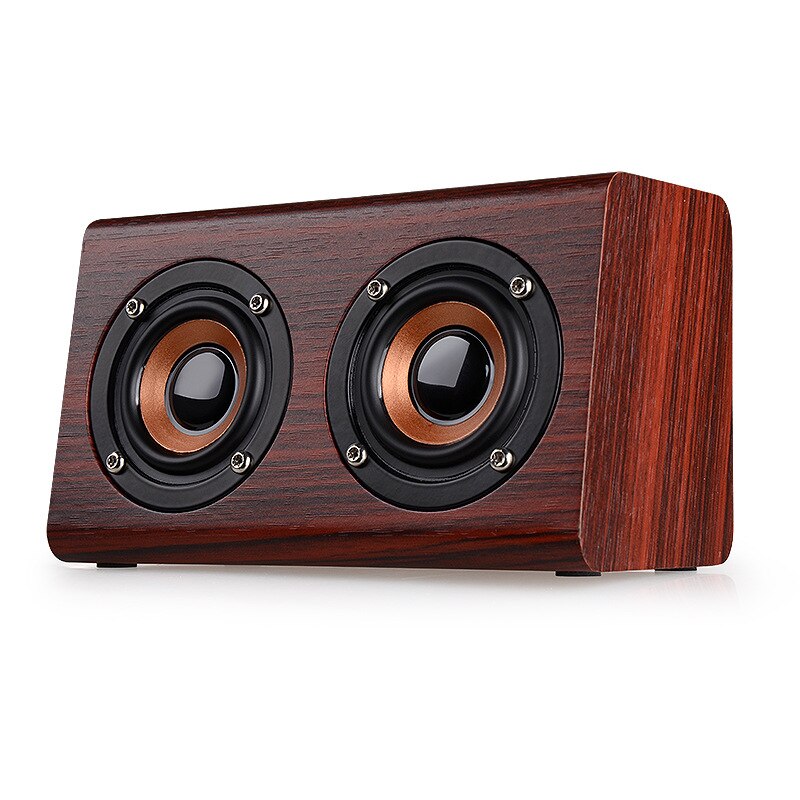 Portable wireless wooden Bluetooth small speaker subwoofer shock film mobile phone computer TF card small stereo