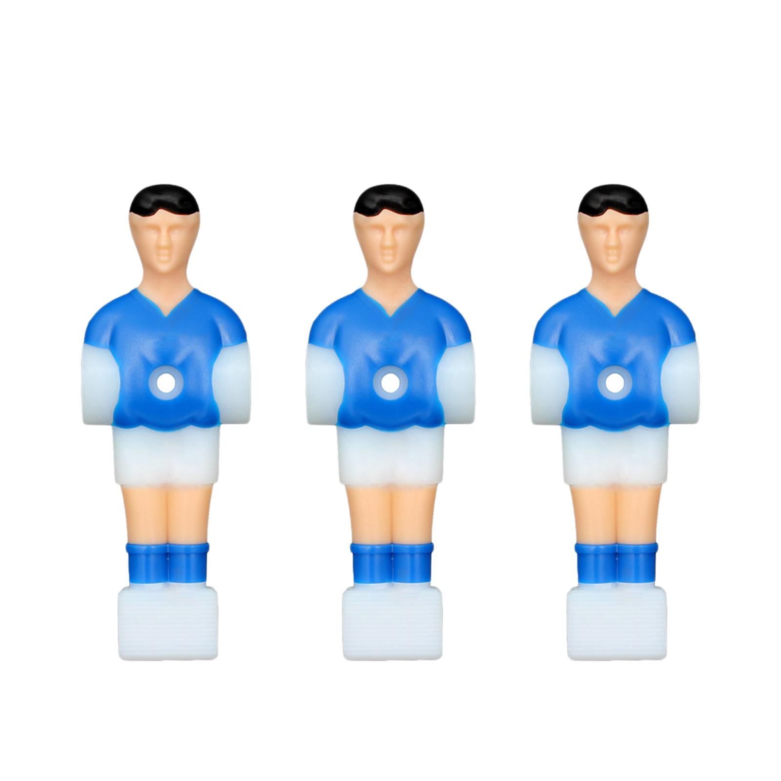 3x Voetbaltafel Mannen Speler Voetballer Tafelvoetbal Mannen Vervanger Set Voor Partij Voetbaltafel Spelen Sport Indoor Games: Blauw