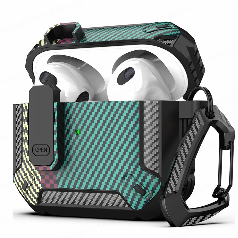 Voor AirPods 4 Case (USB C) Draadloze Bluetooth beschermhoes 2024 schakelaar Hoofdtelefoon gevallen Voor Apple Airpods 4e Gen Funda: Sky Blue