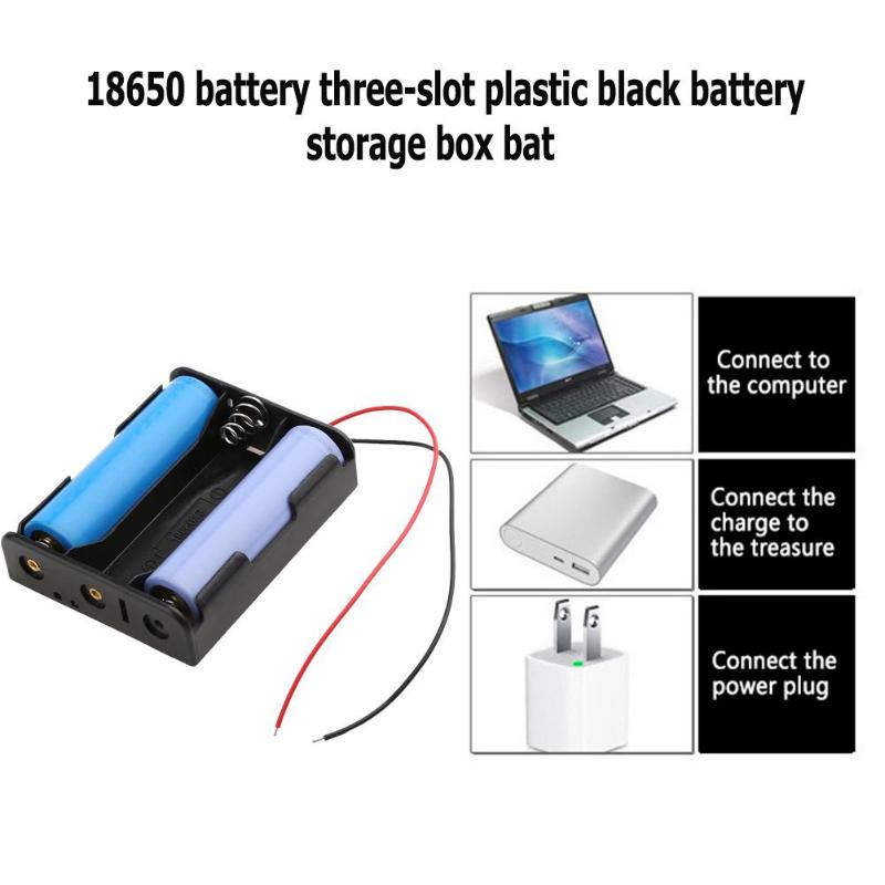 AA 18650 Battery Holder DIY Power Bank Rechargeable Batteries Container 1X 2X 3X 4X Storage Box Case With Wire Pin