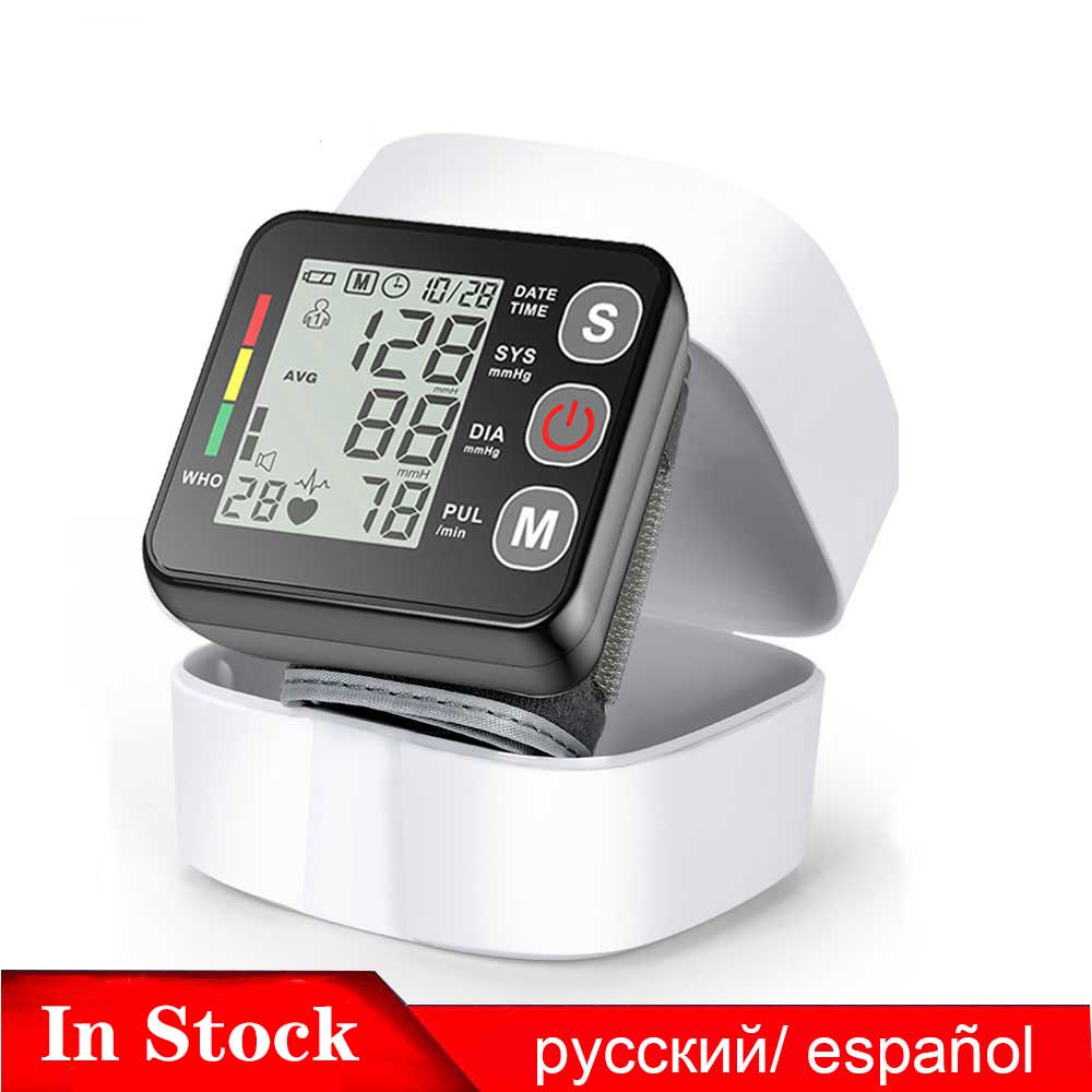 Voice Bloeddrukmeter Digitale Automatische Hartslagmeter Tonometer Meter Bloeddrukmeter 99*2 Geheugen Lcd-scherm