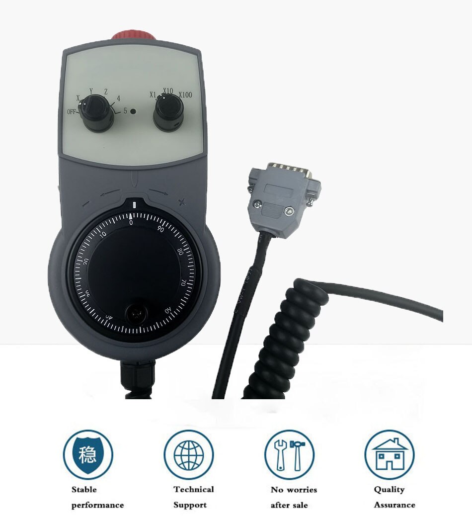 CNC handwheel 5-axis electronic handwheel standard 5v mpg mach3 motion control system, emergency stop electronic handwheel
