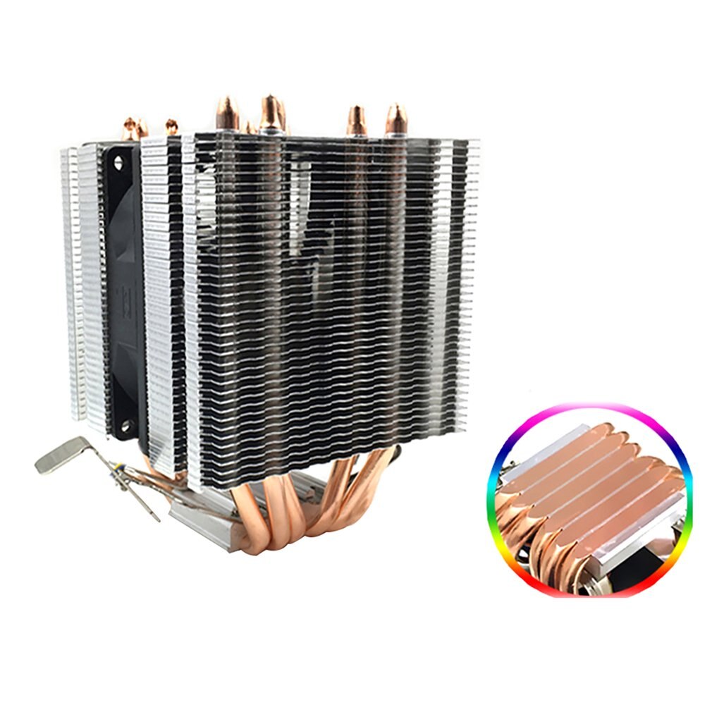 Avc Pure Copper 6 Heat Pipe Cpu Heat Sink Amd 1155 1156 Desktop Computer Cpu Fan Cpu Cooler Heat Sink