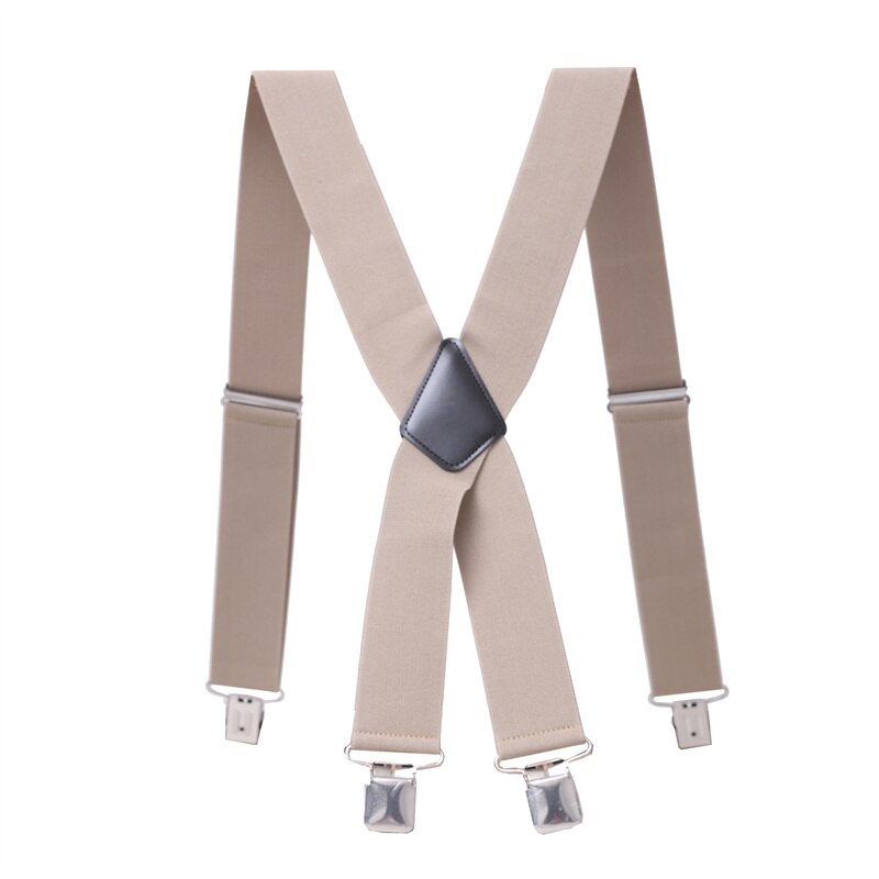 Bretelles longues de 120cm pour hommes, grandes tailles, dos X, pinces solides, largeur de 5cm: 5