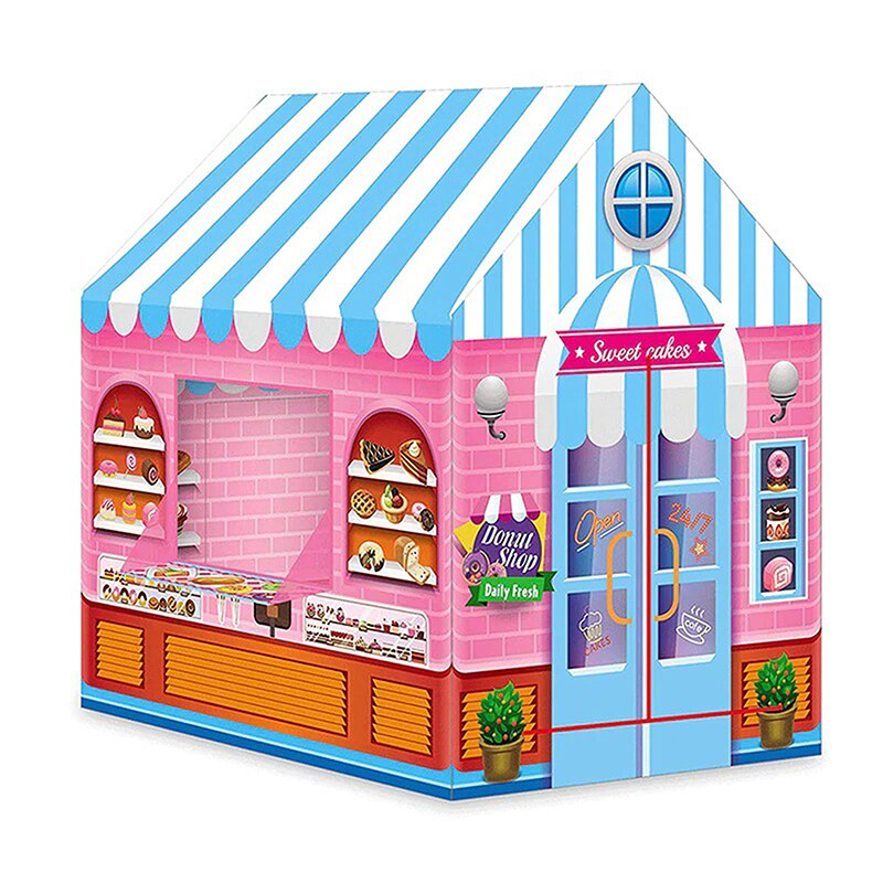 1,3 M Tragbare kinder Zelt Wigwam Klapp Kinder Zelte Tipi Baby Spielen Haus Große Mädchen Rosa Prinzessin Burg Kind room Decor: Candy house-6