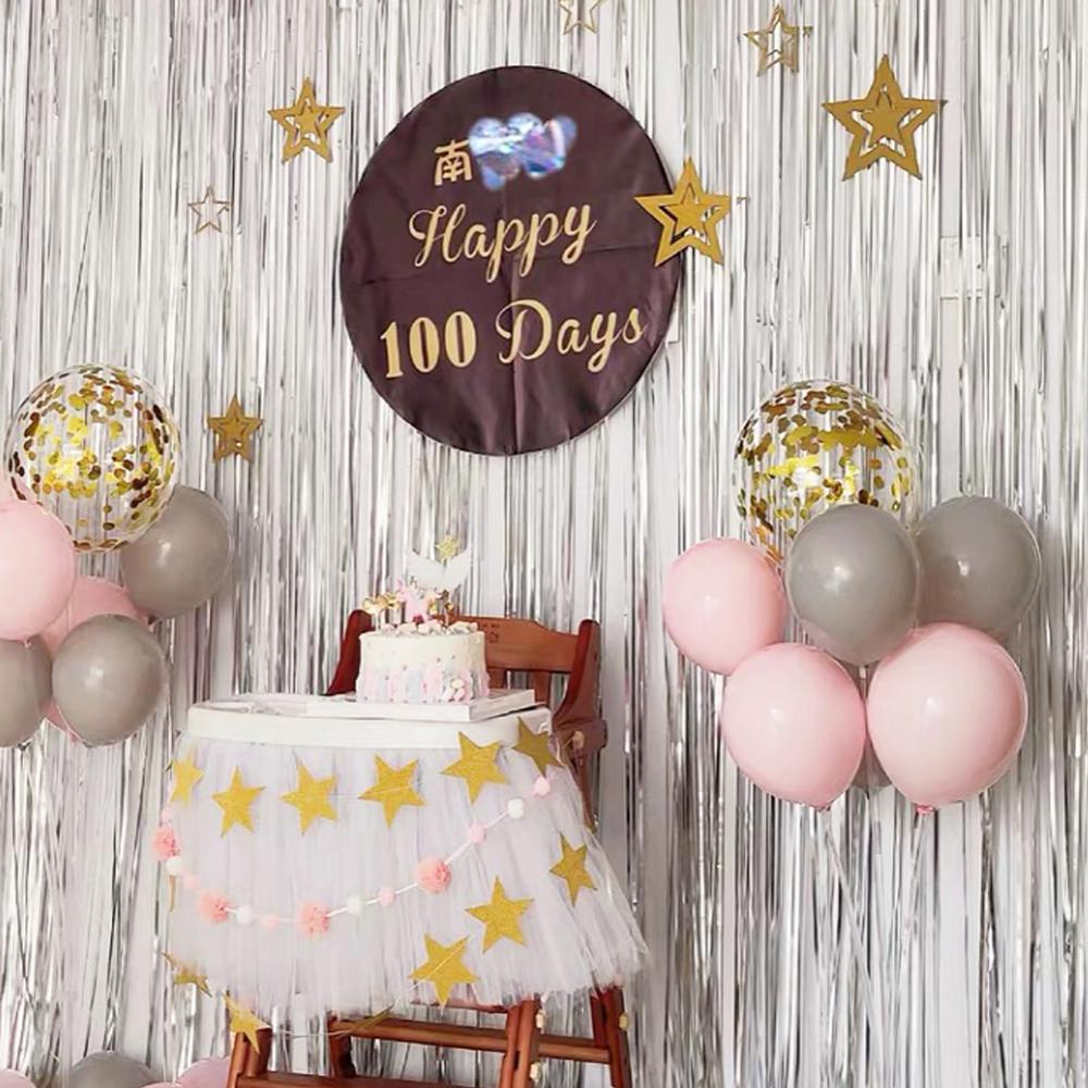 2m festa folha metálica enfeites franja cortina decoração de aniversário casamento fotografia ouro prata pano de fundo borlas foto adereços