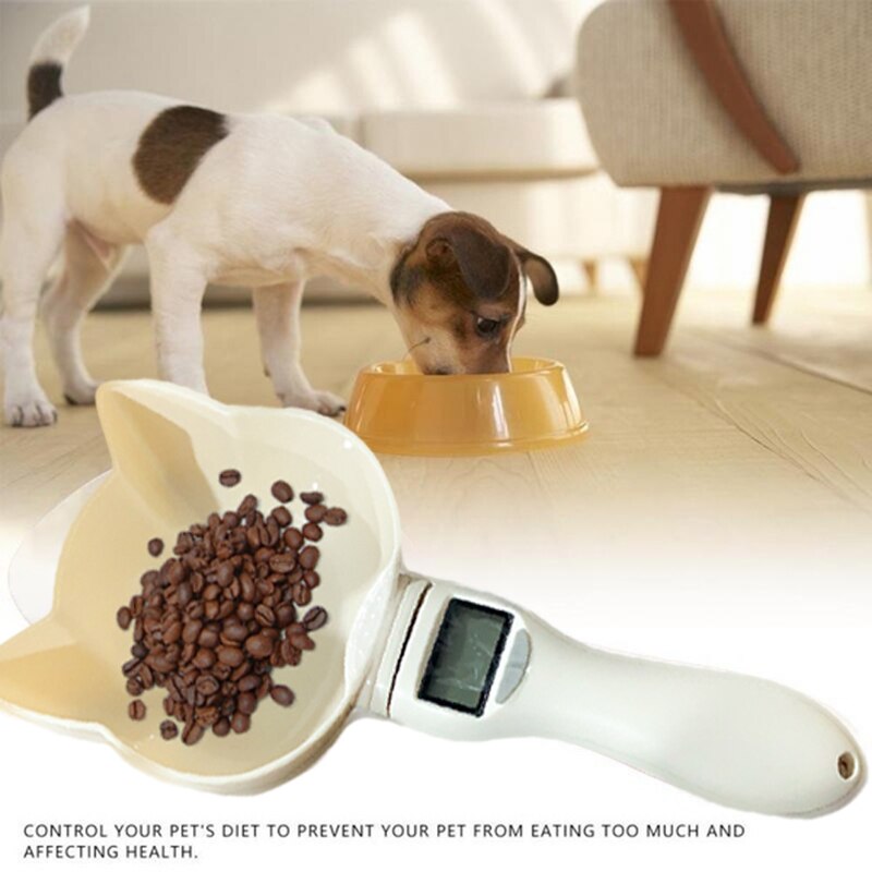Pet Food Scale Electronic Measuring Tool for dog cat feeding bowl Measuring Spoon Kitchen Scale 800g/1g Digital Display