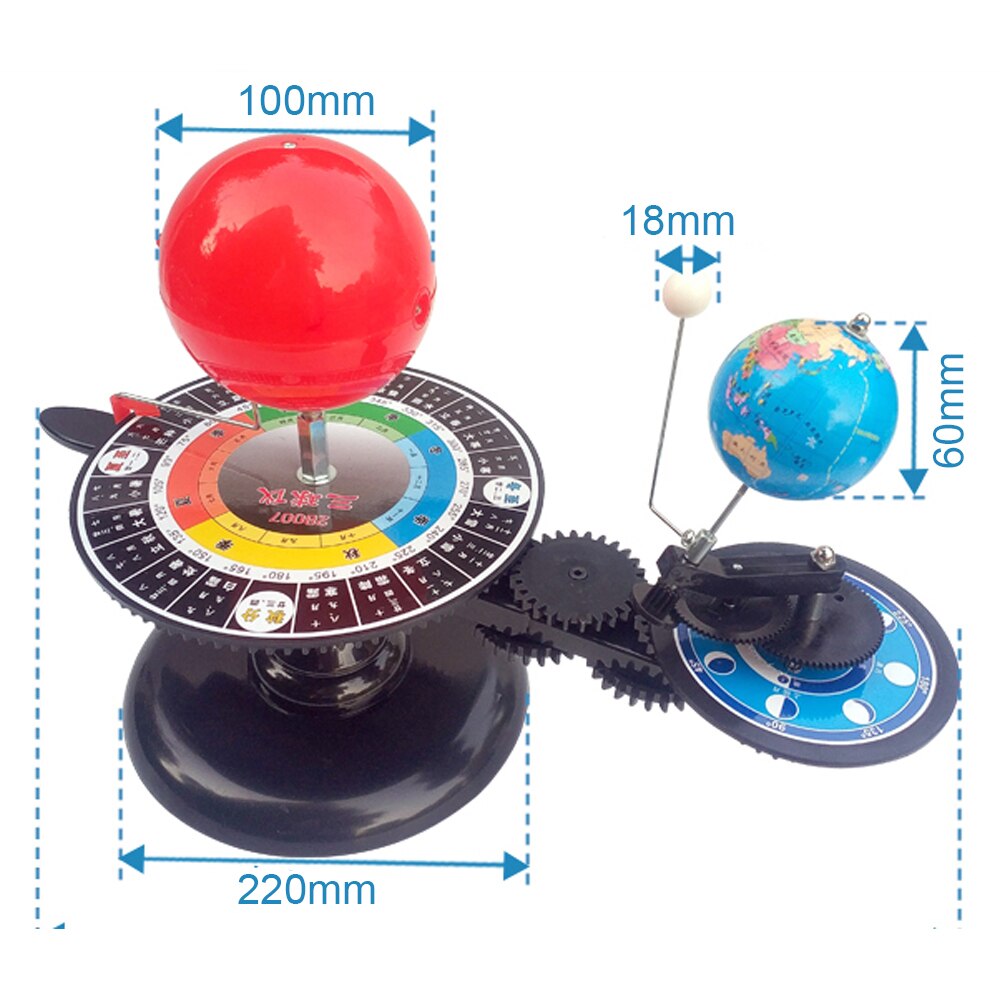DIY Solar System Model Globe Earth Sun Moon Orbital Planetarium Educational Teaching Tool Astronomy Science Kit for Child Kid
