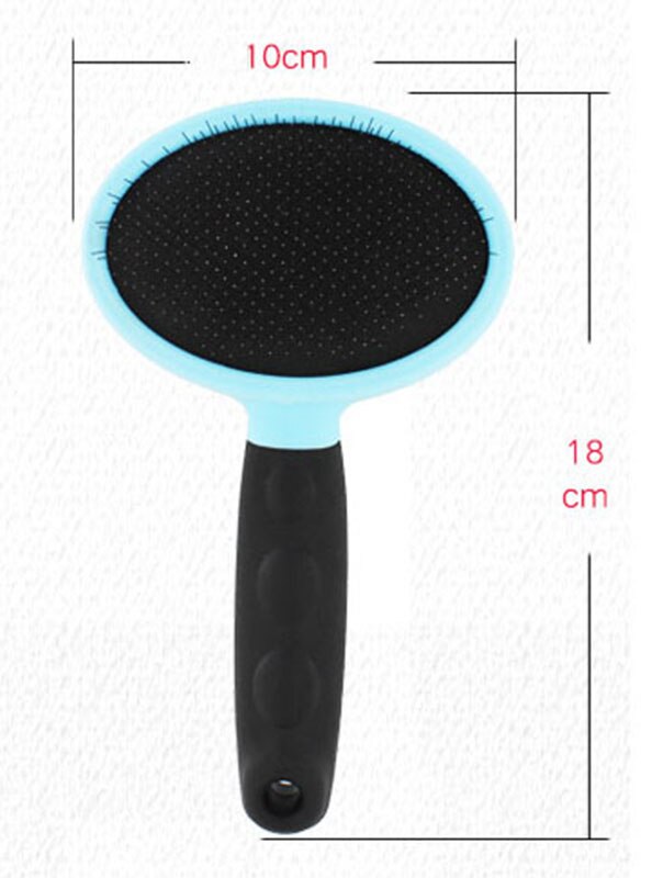 Pet Hair Trimmer Comb Dog Cat Grooming Supply Brush Slicker Tool Multi-function Pet Dog Practical Needle Comb Hair Remover Rake: Blue
