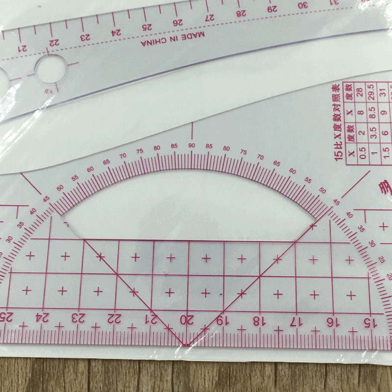 Mul-tifunction Cutting Ruler Plate Making Clothing Sample Yardstick Built-in Scale Drawing Rule Armhole Curve Plastic Sewing ACC