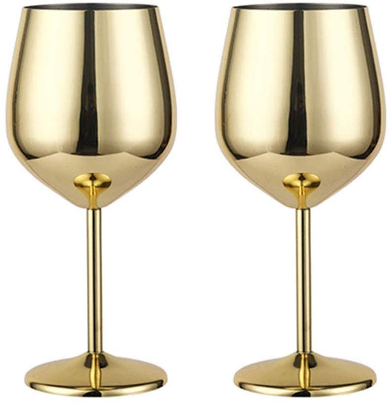 Rustfrit stål kobberbelagt enkeltlags bæger anti-fald glas cocktailglas 500ml vinkopper champagneglas