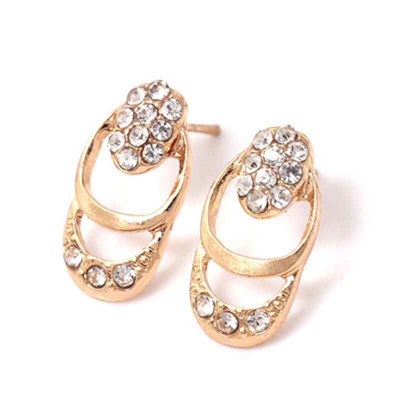 Exaggerated Crystal Jewelry Bridal Necklace Earrings Four-piece Suit Boutique Jewelry Women Jewelry Sets