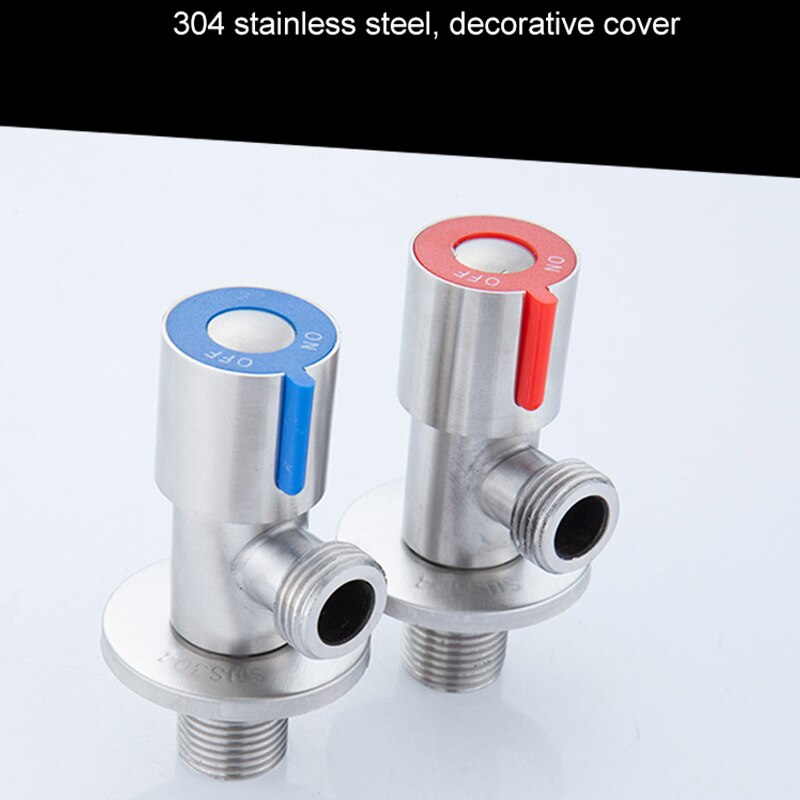 Angle Valves 304 Stainless Steel Brushed Finish Filling Valve Bathroom Accessories Angle Valve For Toilet Sink