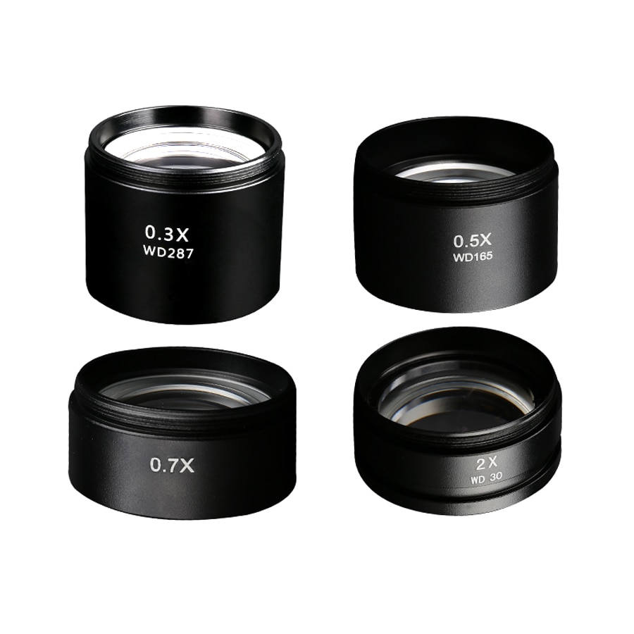 0.3X 0.5X 0.7X 1.0X 2.0X Extra Objecten Lens Microscoop Camera Lens Draad 48Mm Voor Trinoculaire Stereo Zoom Microscoop