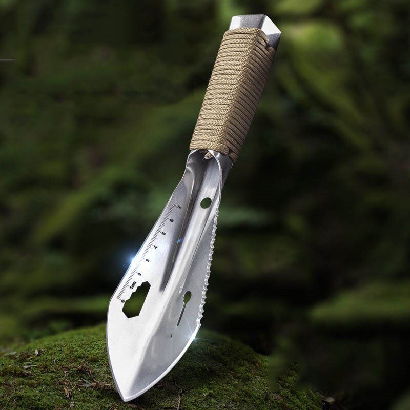 Multifunctional Outdoor Metal Detector Stainless Steel Garden Shovel DIY Digging Tool Portable Landscaping Detecting Digger Tool