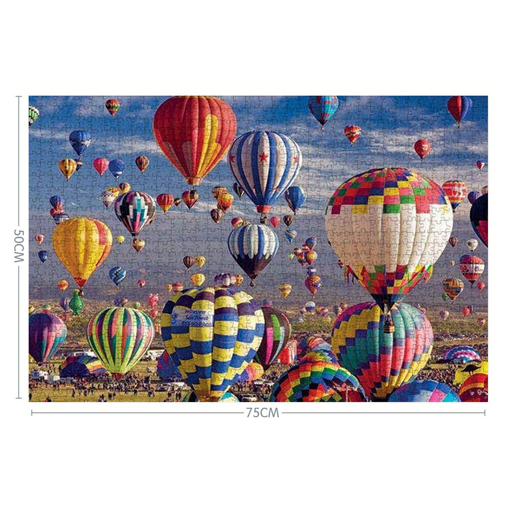 1000 Stuks Puzzels Voor Volwassenen Kids Verdikte Papier Air Ballon Puzzel Educatief Speelgoed Diy Puzzels Voor Kinderen Volwassenen