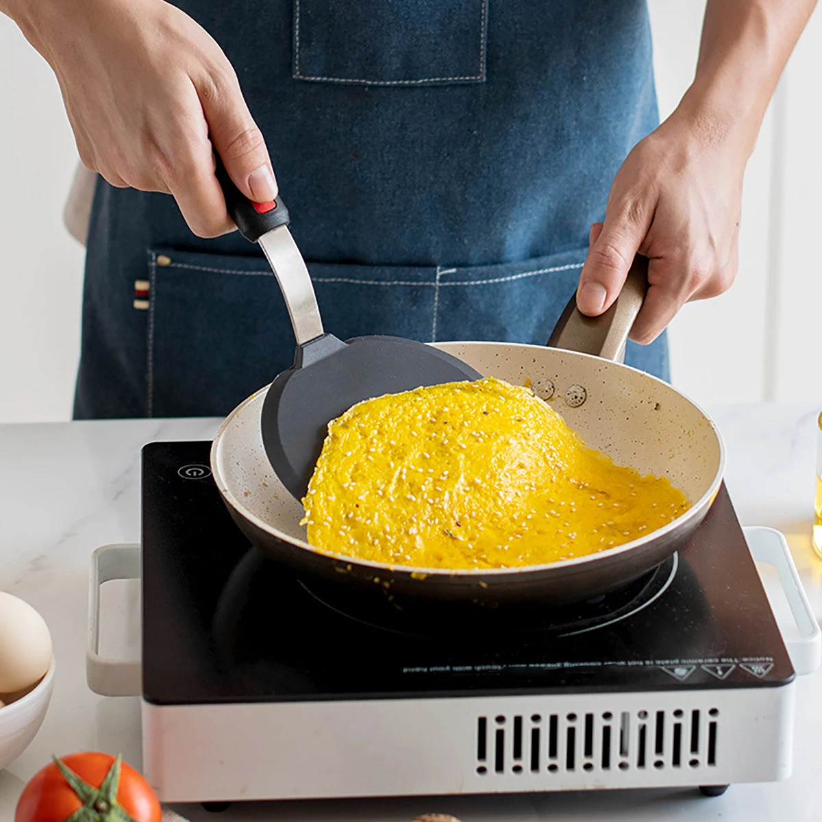 Gebakken Vis Steak Spatel Koken Gereedschap Set Roestvrij Staal Siliconen Kookgerei Frituren Schop Lekkende Schop Keukengerei Set