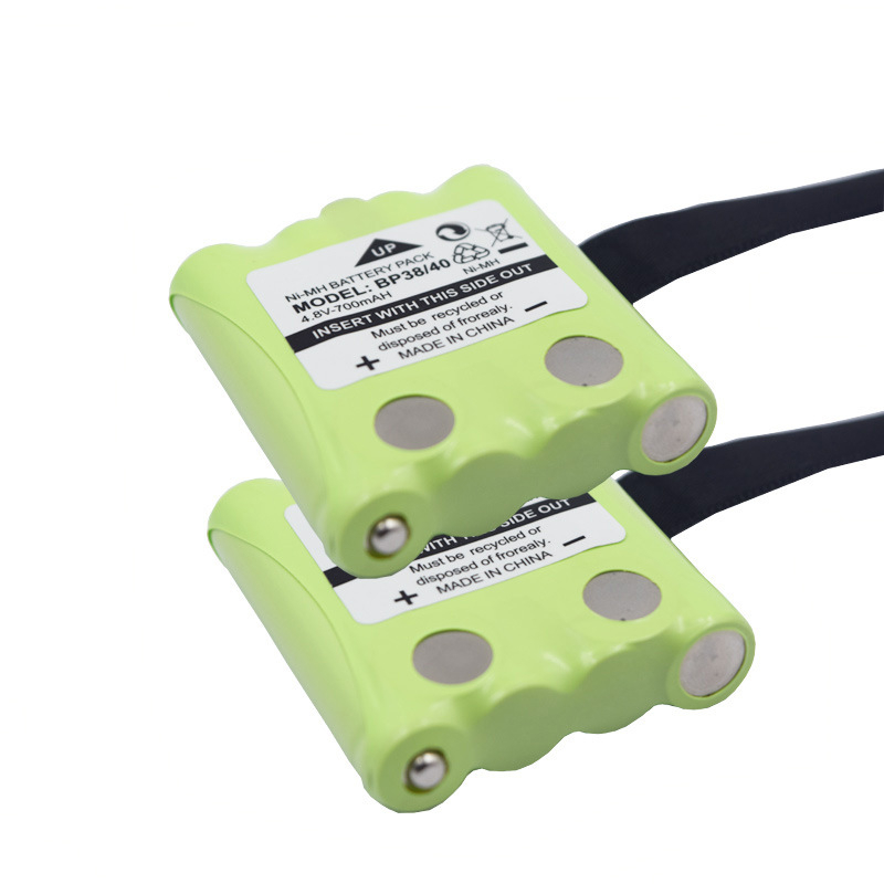 4.8V 700MAH NI-MH rechargeable Battery Pack For Uniden BP-38 BP-40 BT-1013 BT-537 GMR FRS 2Way Radio battery Pack: 2Pcs