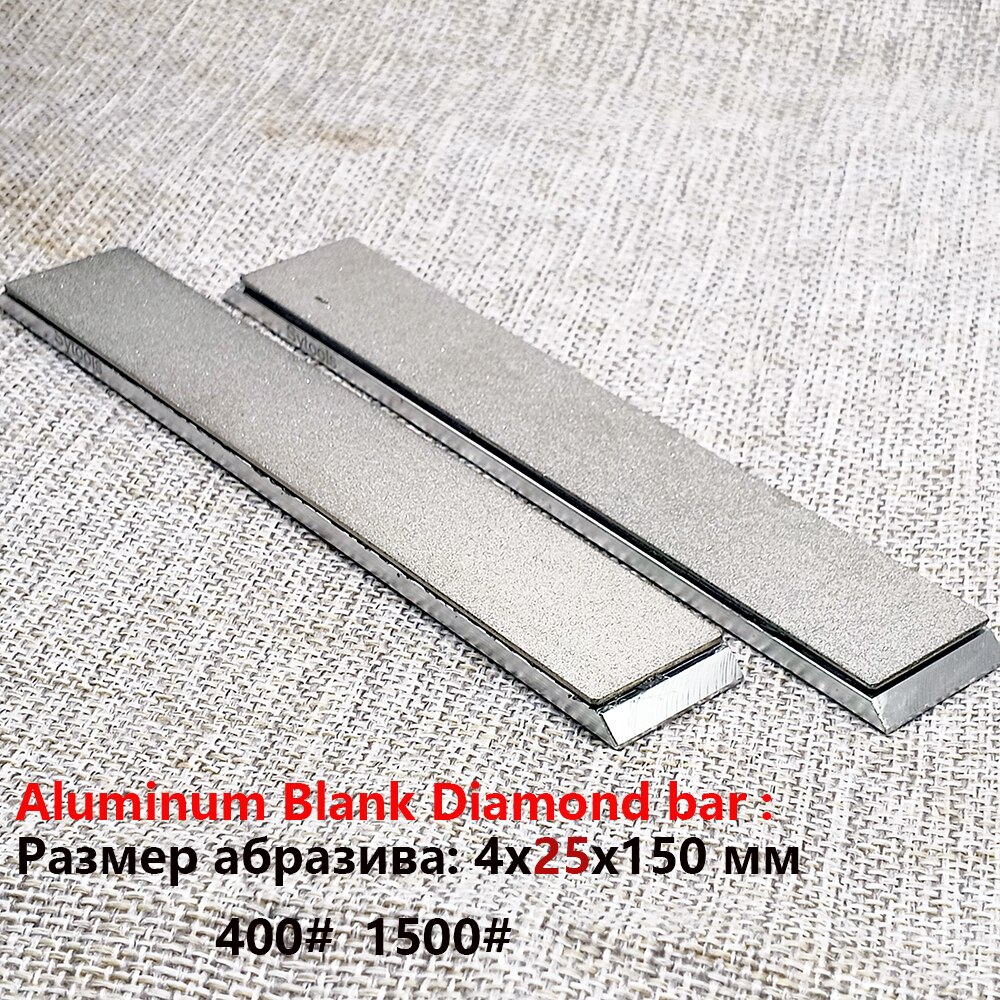 Diamond Bar Slijpsteen Plaat Set 6 &quot;Voor Edge Pro Ruixin Pro Rx008 Standaard 20/25 Mm Aluminium/Pvc base: 25mm 400 1500