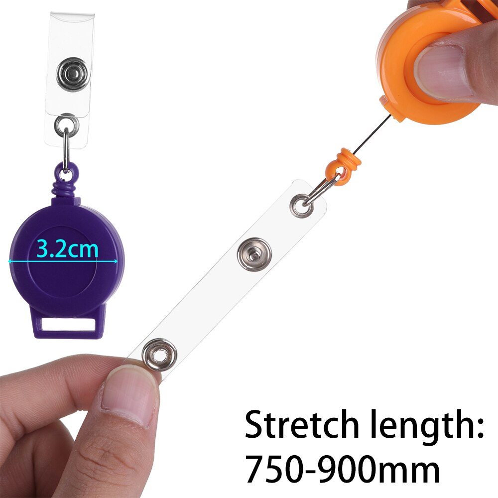 1PC Unisex Retractable Pull Badge ID Lanyard Name Tag Card Badge Holder Reels Key Ring Chain Clip School Student Office Supplies