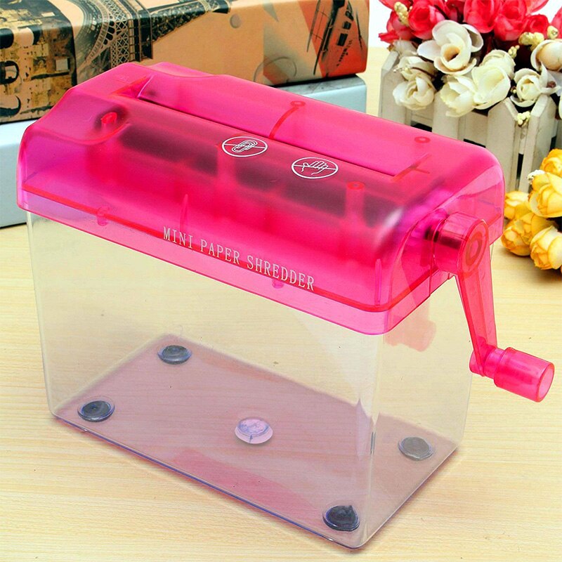 Mini Hand Shredder Portable Paper Shredder A6 Manual Shredder Documents Paper Cutting Tool Home Office Desktop Stationery