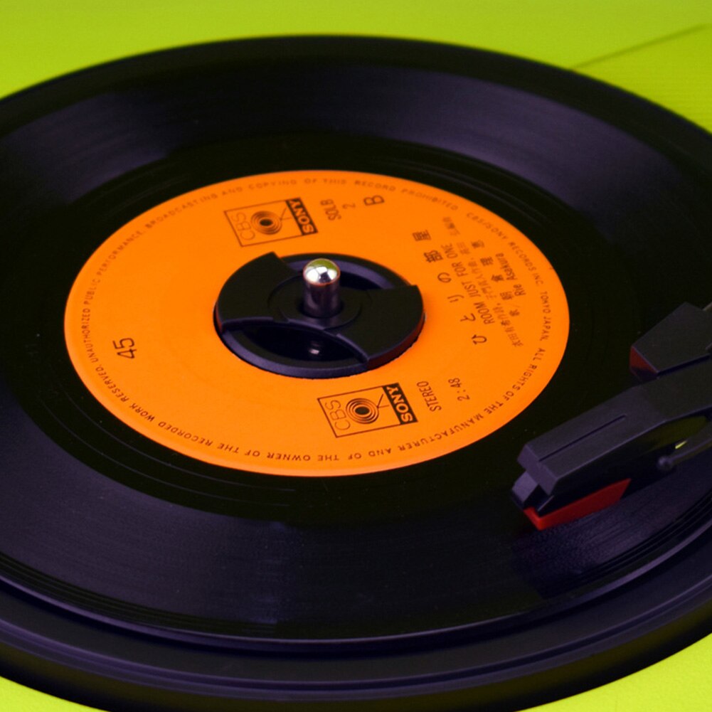 2pcs Vinyl Adapter Phonograph Mini 45RPM Audio Turntable Replacement 7inch Plastic Home Accessories 37MM Music Technicas