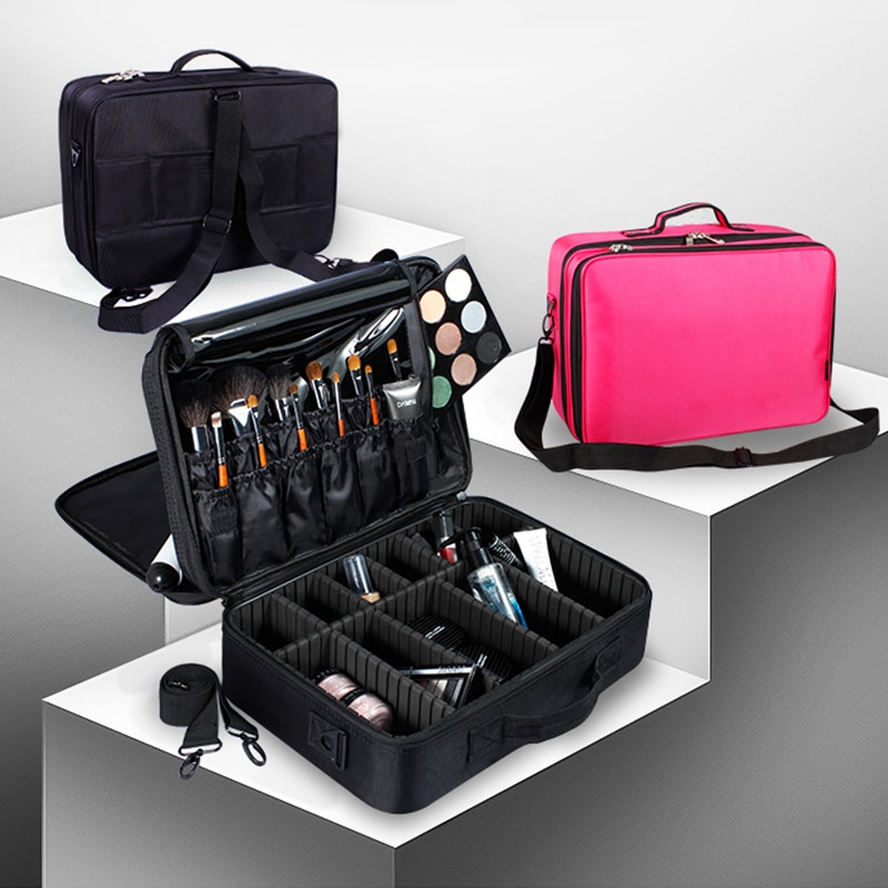 Make Up Box Cosmetics Pouch Bags Beauty Clapboard Case Women Cosmetic Bag Travel Insert Makeup Bag