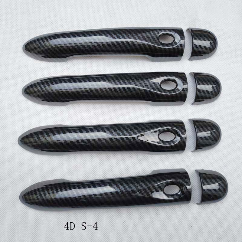 Deurgreep Cover Trim Cap Voor Renault Samsug Sm3 Fluence + Chrome Auto Accessoires Kleur Imatation Carbon Fiber: TQ-4d-s-4