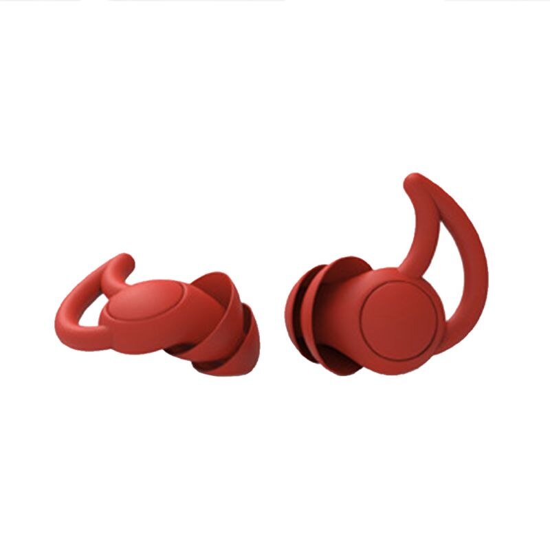 1Pair Soft Silicone Ear Plugs Noise Reduction Earplugs Ear Protector 2/3 Layers: 1-R