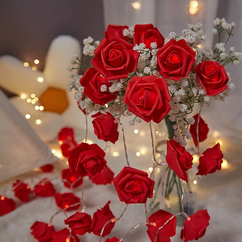 1.5m rosa luzes da corda luz de fadas corda casa decoração do jardim luz dia dos namorados diy festa decoração para casa suprimentos de casamento: Verde claro