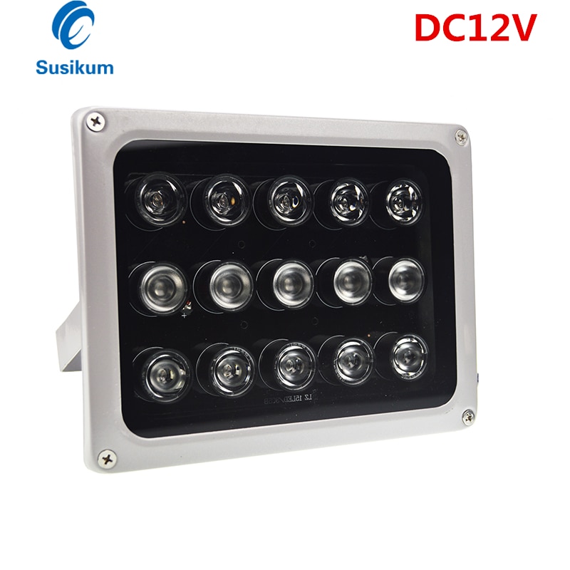 CCTV Fill Light 15Pcs Array IR illuminator infrared lamp night vision 850nm IP65 Metal Outdoor Waterproof CCTV Leds For Camera