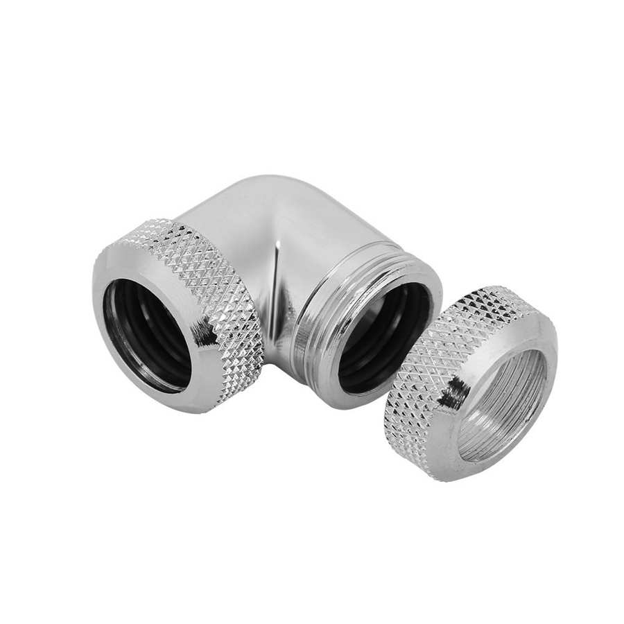 OD /4 Dual Thread 90 Degree Elbow Tube Connector Adapter for PC Water Cooling