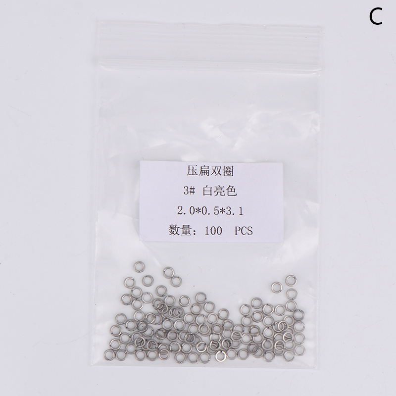 100 Stuks Split Ringen Vissen Rvs Lokken Ringen Zoutwater Terminal Tackles Split Ringen Vissen Connectors Snap Ringen: Rood
