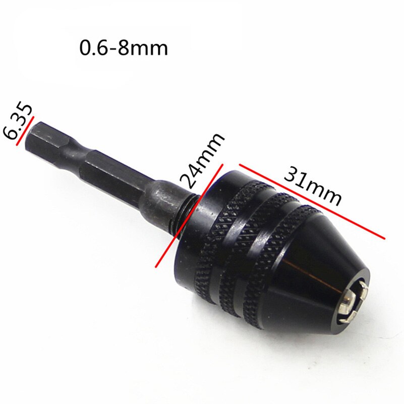 0,8-8mm Bohrer Futter verhexen Schaft Adapter schnell Ändern Keyless Elektrische Bohrer Leuchte Werkzeug Mini Bohrer Futter Und bisschen einstellen