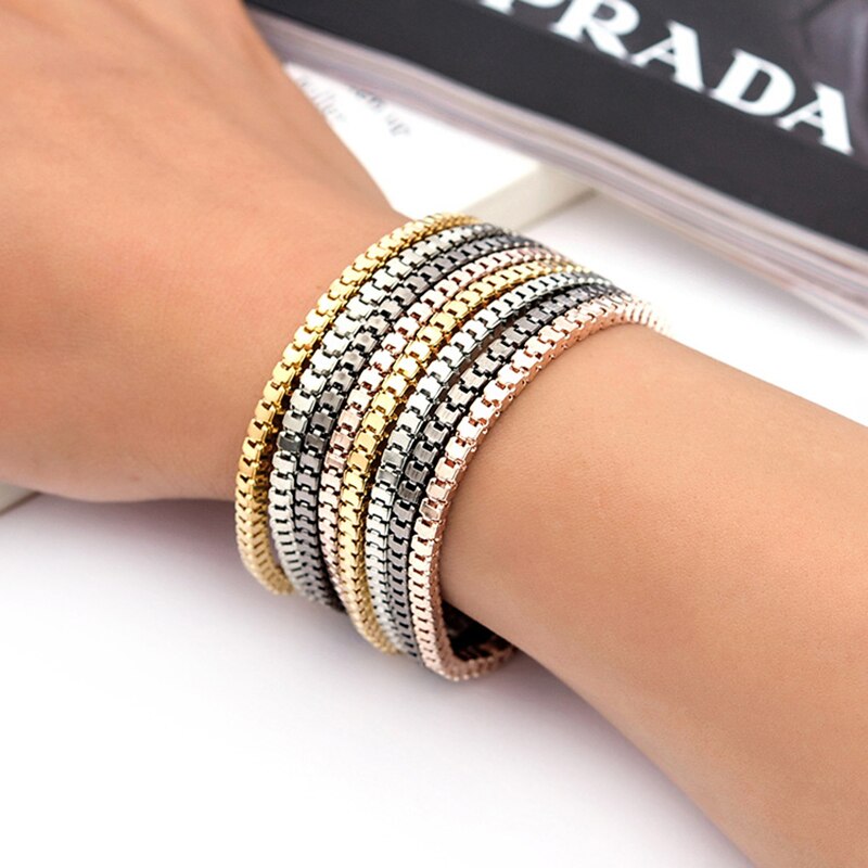 Finden Mich Jahrgang mehrschichtig Magnet wickeln Armbänder & Armreifen für Frauen Schmuck boho Punk lange Kette Armbinde