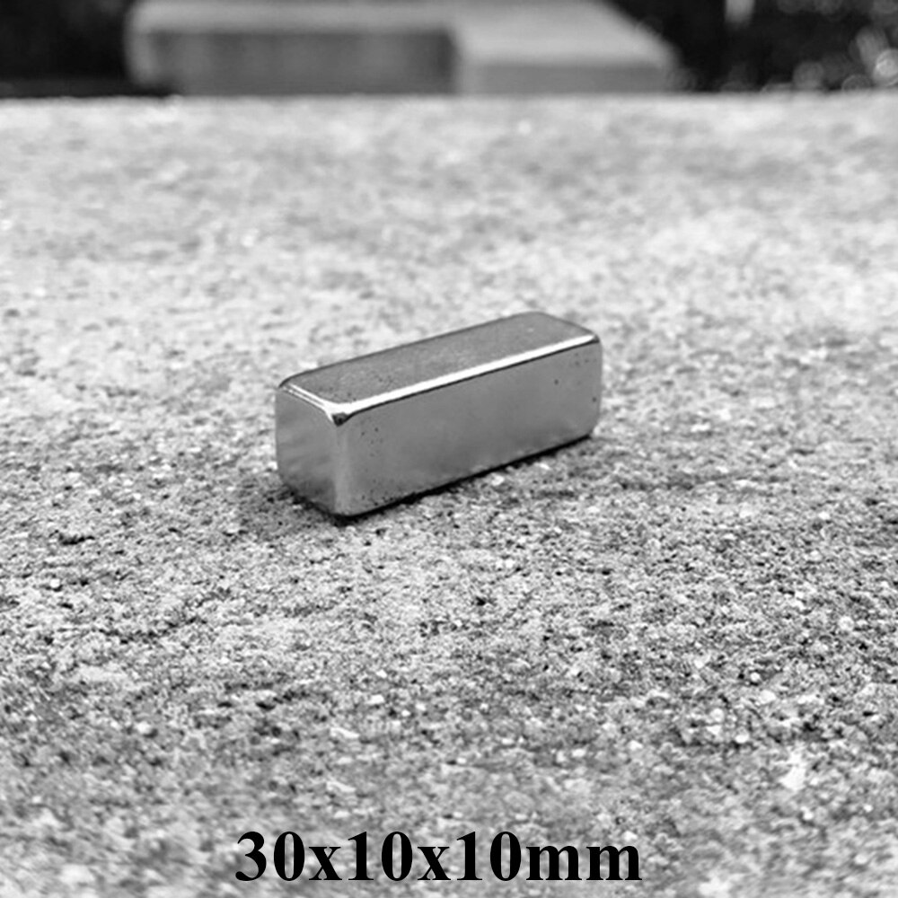 Imanes de neodimio rectangulares de bloque de 30x10x10mm, imán de tierra rara de 1 ~ 20 piezas, imán de neodimio de 30x10x10mm