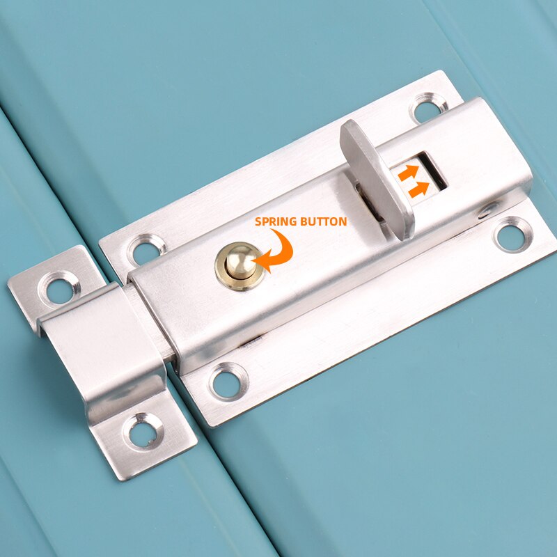 BETOCI Stainless steel latch lock latch spring automatic lock latch latch lock install bathroom door cabinet lock hardware