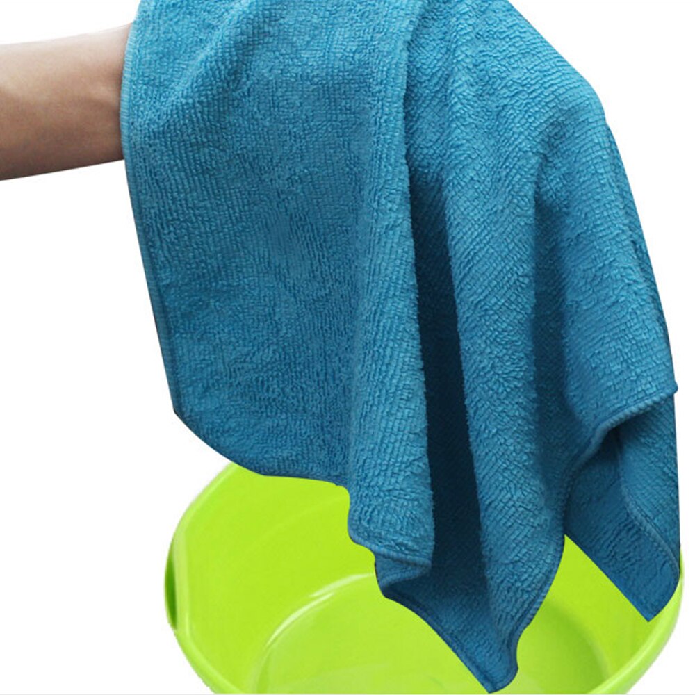 Tilfældig farve mikrofiber bilrengøringsdug vaskehåndklæde multifunktionel til vokspolstretørring, der beskriver bilplejekøkken