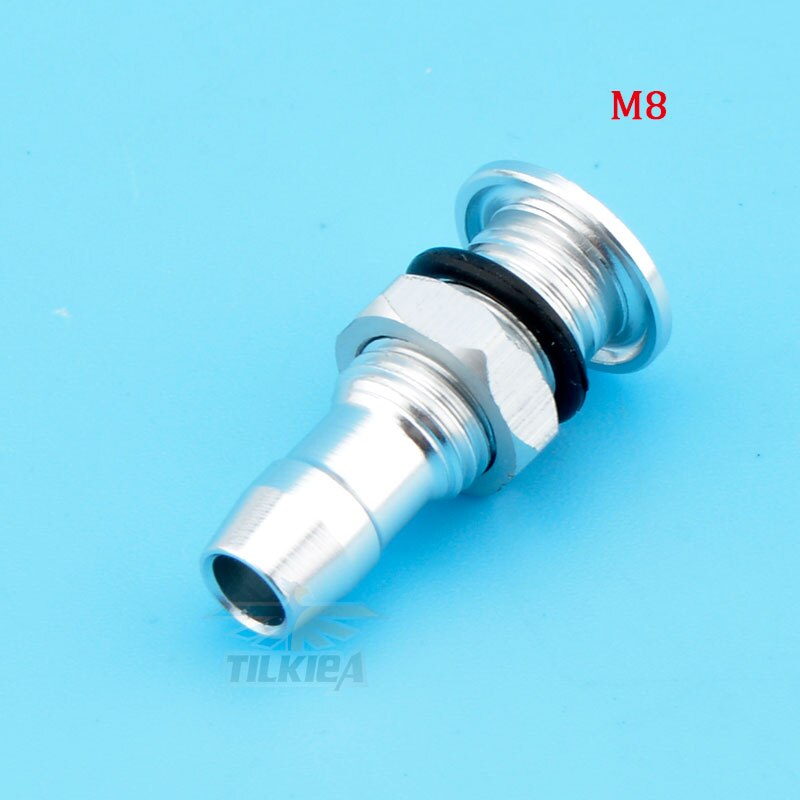 1pcs M6/M8 RC Barca di Alluminio Ugello 3 di Colore Adatto Per La Electric Boat Metanolo A Benzina Barca 26CC: M8 silver