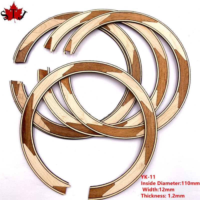 Rosette pour guitare acoustique classique, 2 pièces, cercle en bois de rose, trou de son, incrustation de décalcomanie, pièces de guitare acoustique: style 11