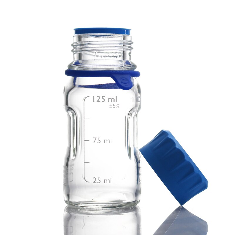 Botella de reactivo de laboratorio SCHOTT YOUTITY de Alemania, botella de reactivo de laboratorio 125 250 500 1000 Ml, botella de reactivo de tapa azul, botella de vidrio