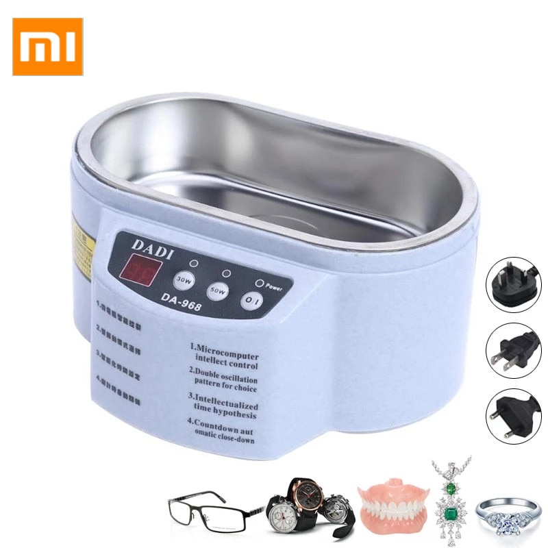 Xiaomi Ultraschall Reiniger 600ml Schmuck Reiniger Schlecht für Uhren Kontaktieren Objektiv Gläser Prothese Zähne Elektrische machen-hoch Pinsel Cleane
