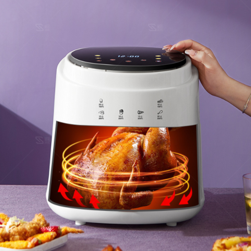 Freidora de aire doméstica 6L 8L freidora eléctrica inteligente máquina de patatas fritas freidora multifuncional