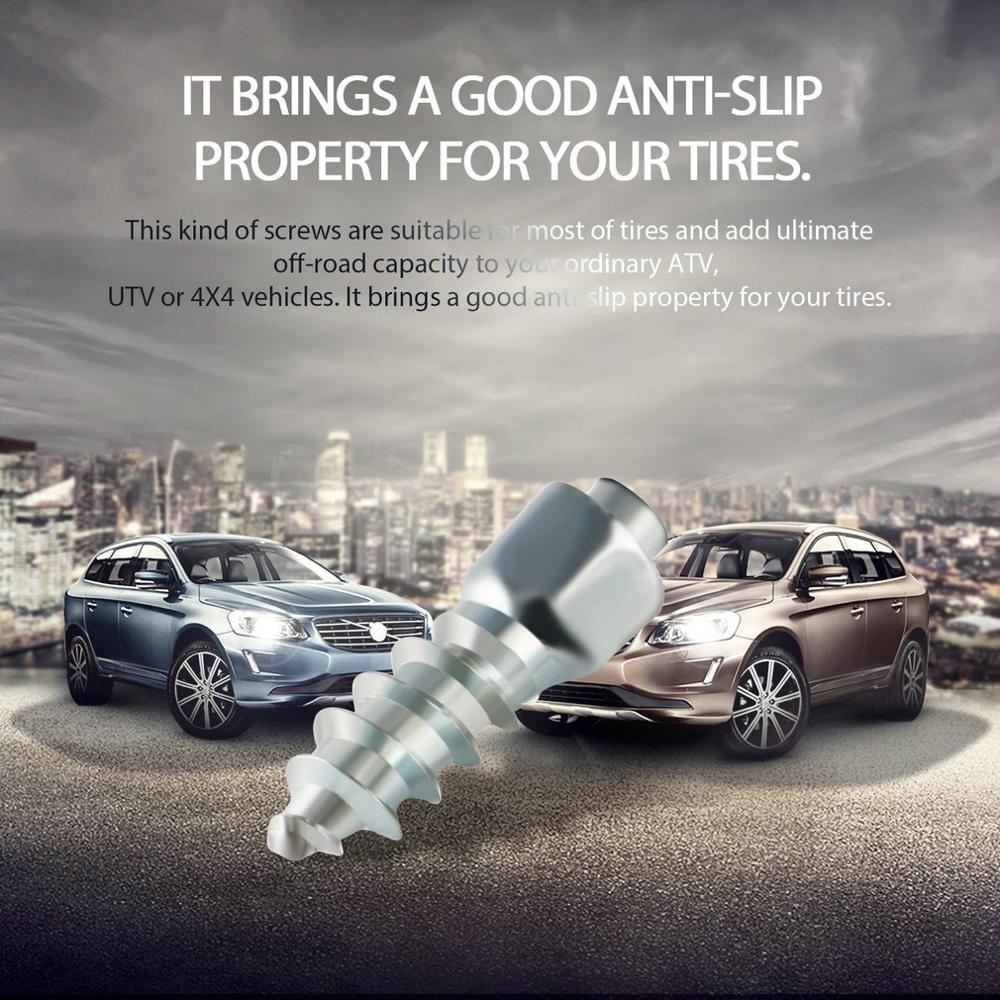 Clous antidérapants en acier au tungstène pour roues, boulons de boulons durables pour pneus de voiture Premium, de vtt, d'urgence d'hiver, 300 pièces